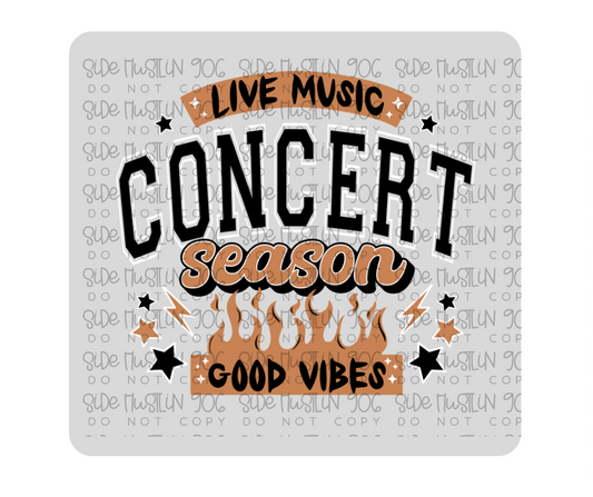 Concert Season White Outlines-Ready to Press Transfer