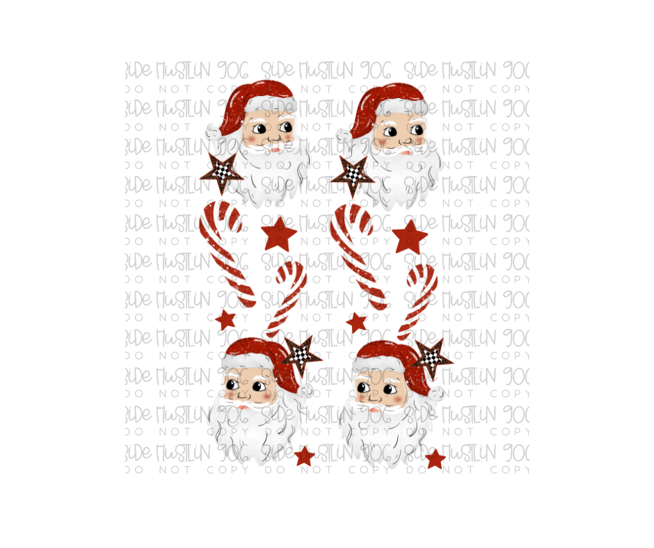 Santa Sleeve Lighter Skin Tone sleeve-Ready to Press Transfer
