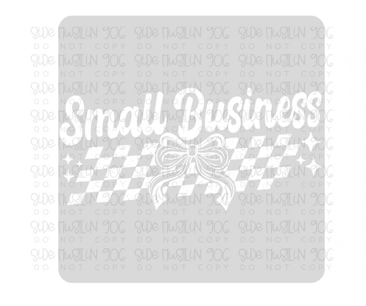 Small Business Bow Single Color White-Ready to Press Transfer