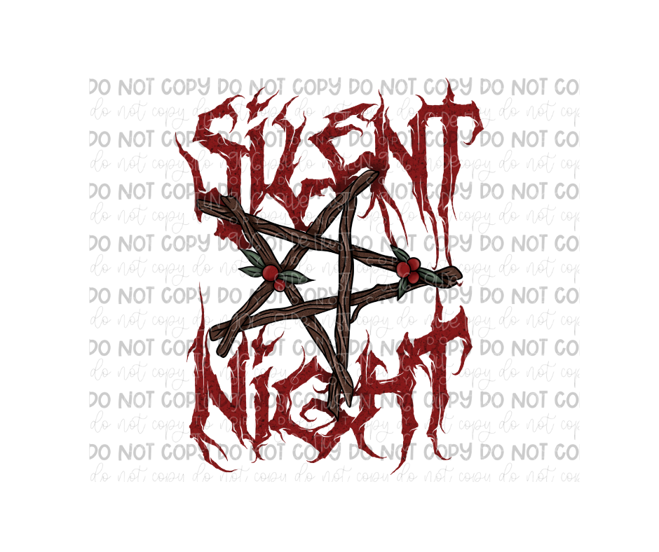 Silent Night red-Ready to Press Transfer