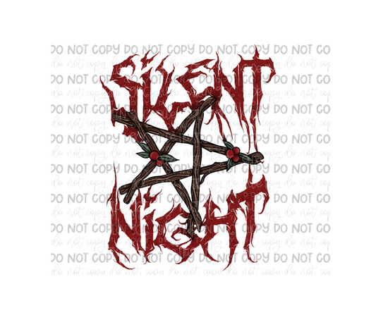 Silent Night red-Ready to Press Transfer