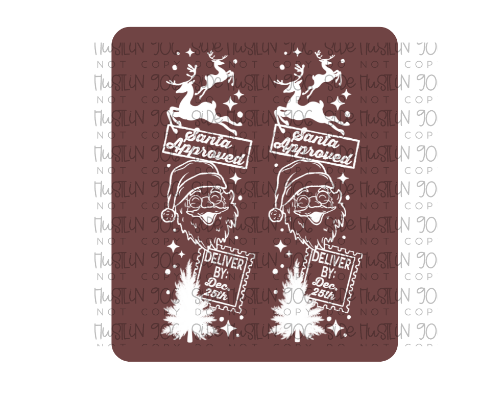 Christmas Delivery Sleeve White-Ready to Press Transfer