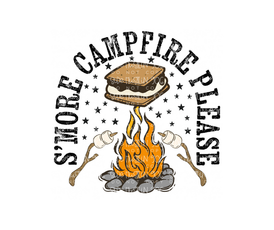 Smore Campfire Please-Ready to Press Transfer