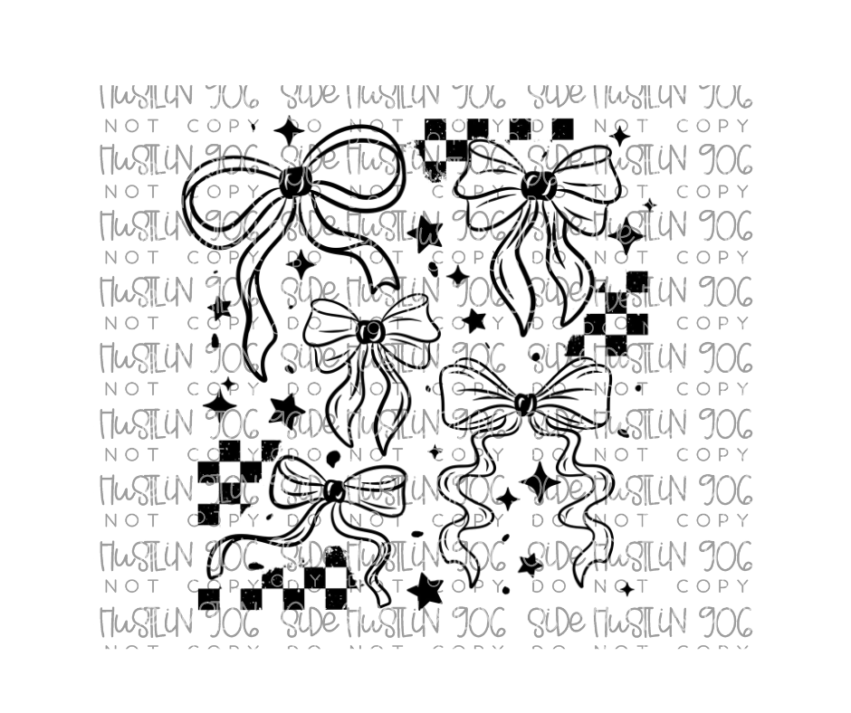 Single Color Bows-Ready to Press Transfer