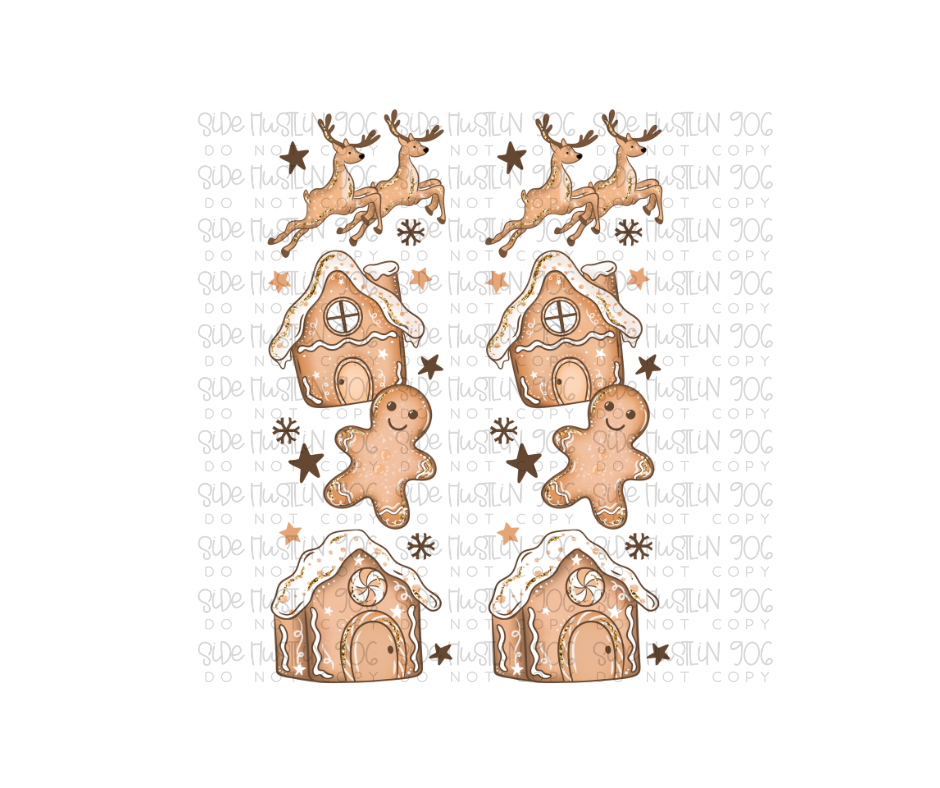 North Pole Gingerbread Sleeve-Ready to Press Transfer