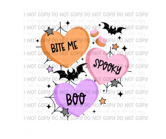 Spooky Hearts-Ready to Press Transfer