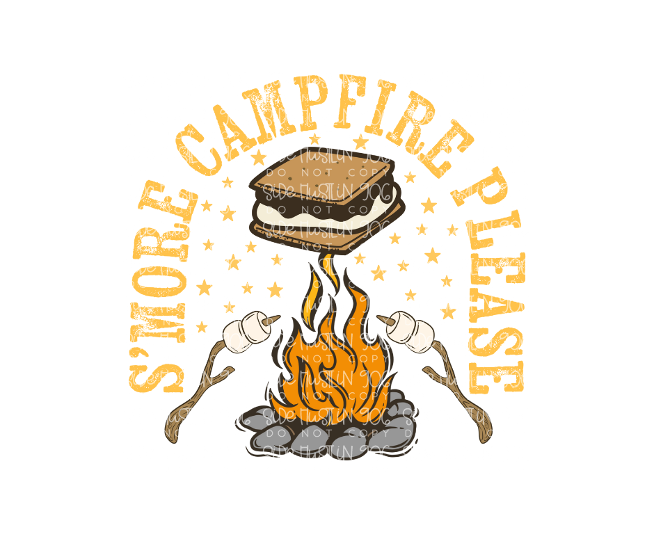 Smore Campfire Please-Ready to Press Transfer