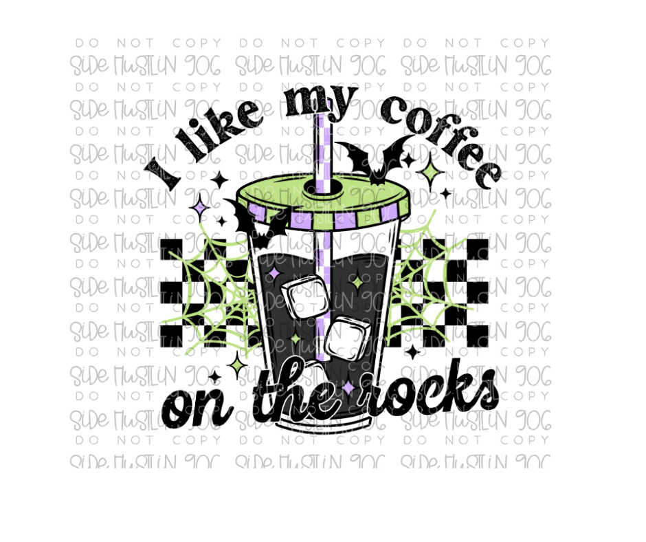 On the Rocks spooky-Ready to Press Transfer