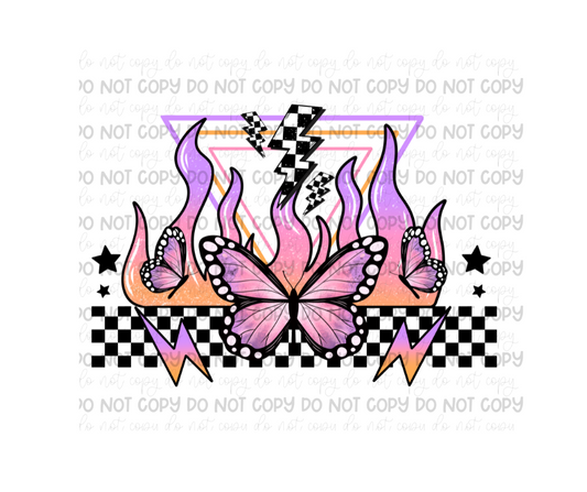 Butterfly Flame-Ready to Press Transfer