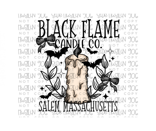 Black Flame Candle-Ready to Press Transfer