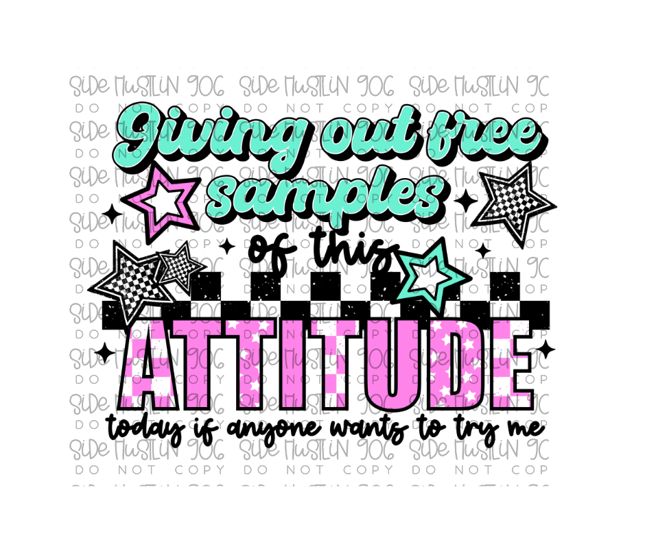 Giving Out Free Samples-Ready to Press Transfer