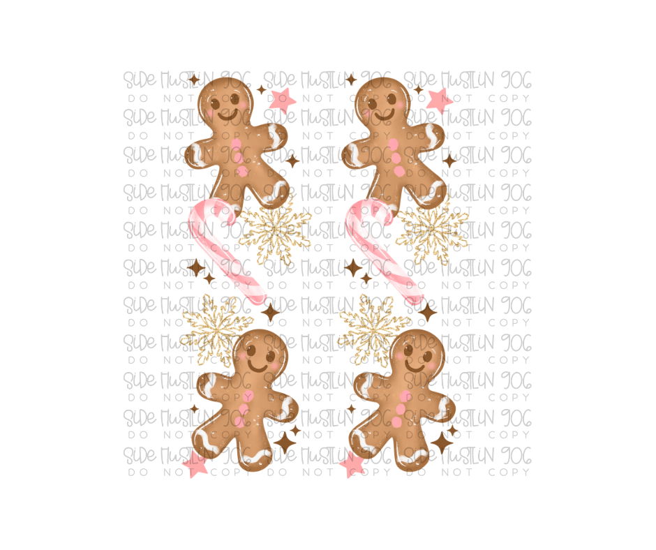 Tis the Season Gingerbread Sleeve-Ready to Press Transfer