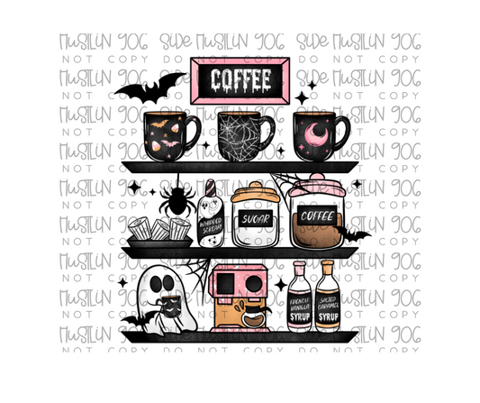 Halloween Coffee Bar-Ready to Press Transfer