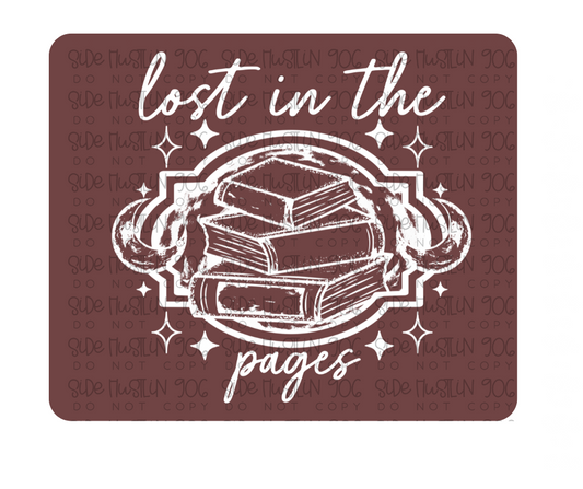 Lost in the Pages white-Ready to Press Transfer