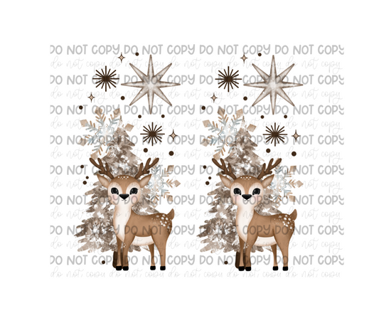 Winter Deer SLEEVES-Ready to Press Transfer