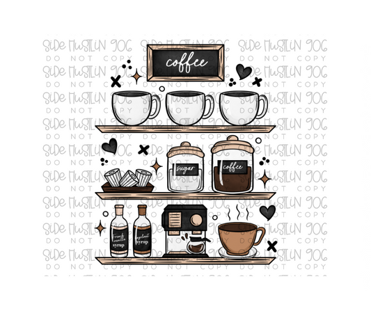 Coffee Bar-Ready to Press Transfer