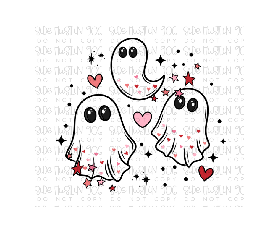 Vday Ghosties-Ready to Press Transfer
