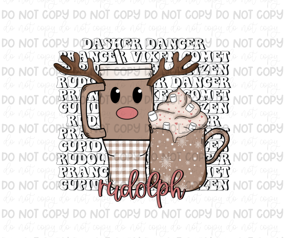 Reindeer Drinks-Ready to Press Transfer