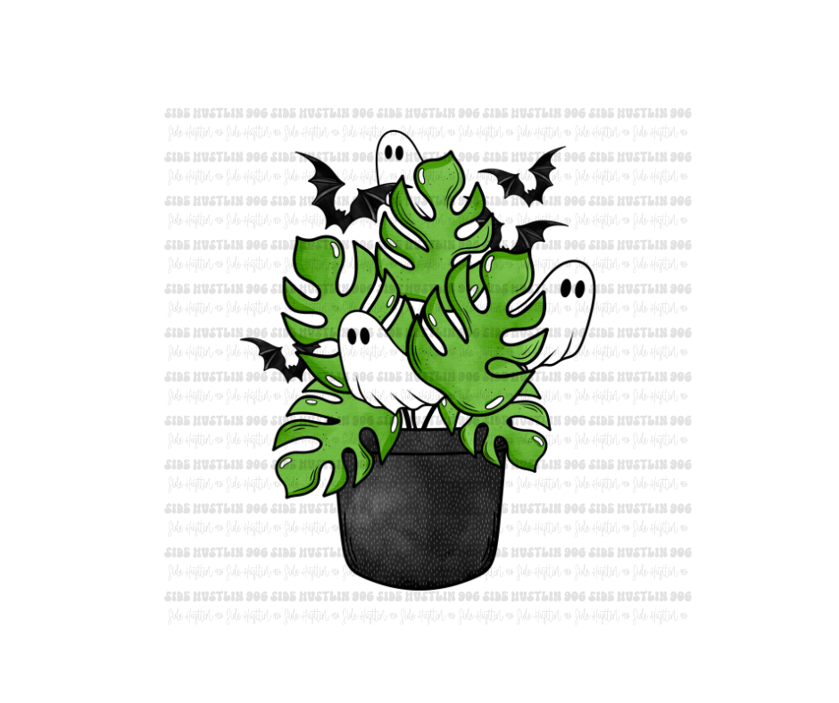 Spooky Monstera-Ready to Press Transfer