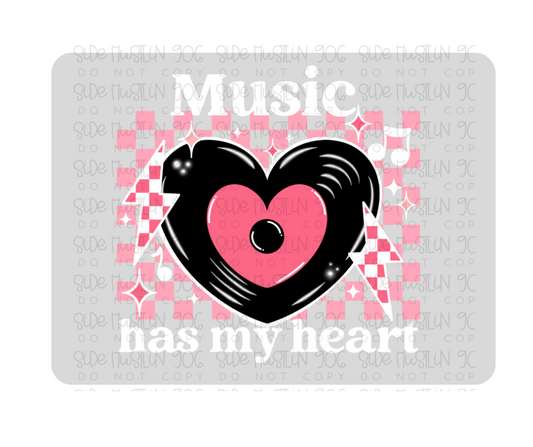 Music has my Heart white-Ready to Press Transfer