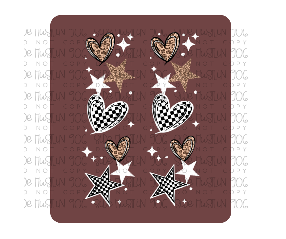 Checker Leopard Sleeve White-Ready to Press Transfer