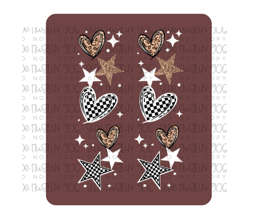 Checker Leopard Sleeve White-Ready to Press Transfer