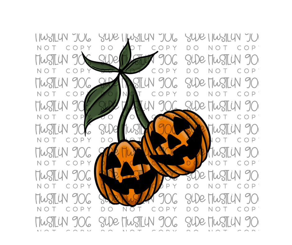 Pumpkin Cherries no words-Ready to Press Transfer
