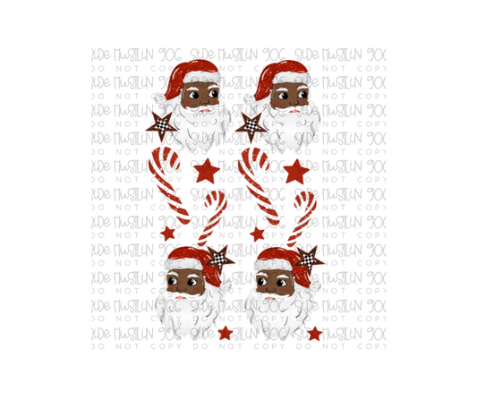 Santa Sleeve Darker Skin Tone sleeve-Ready to Press Transfer