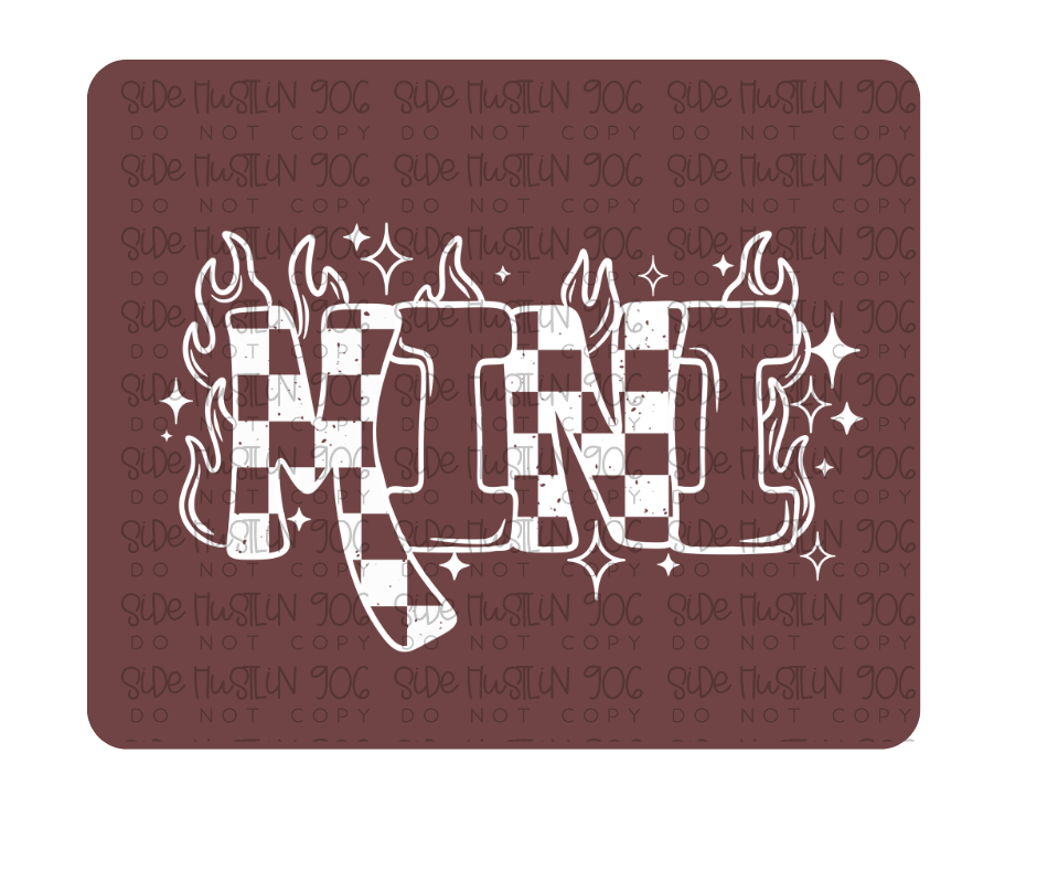Mini flames white-Ready to Press Transfer