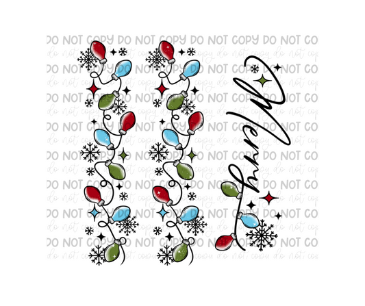 Merry Lights black outline-Ready to Press Transfer