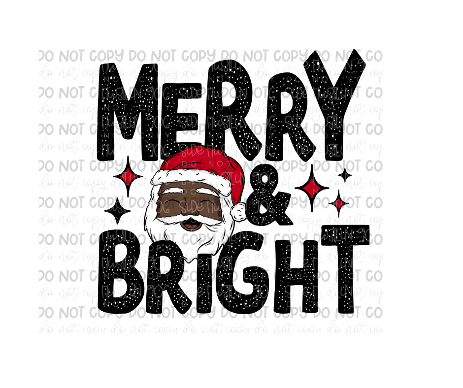 Merry & Bright dark skin-Ready to Press Transfer
