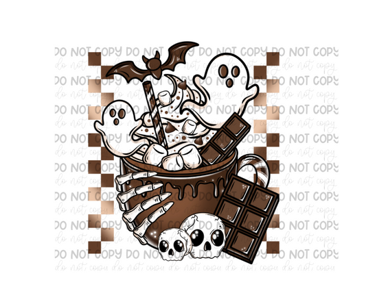 Spooky Hot Cocoa-Ready to Press Transfer