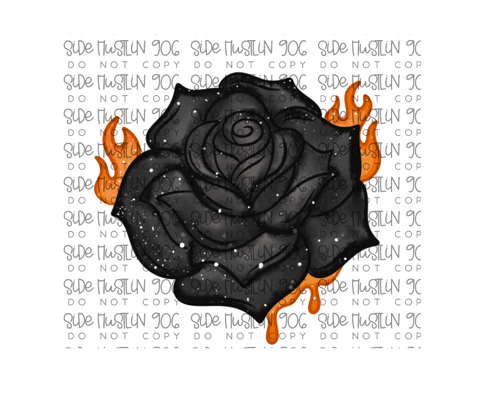 Circle Small Rose-Ready to Press Transfer