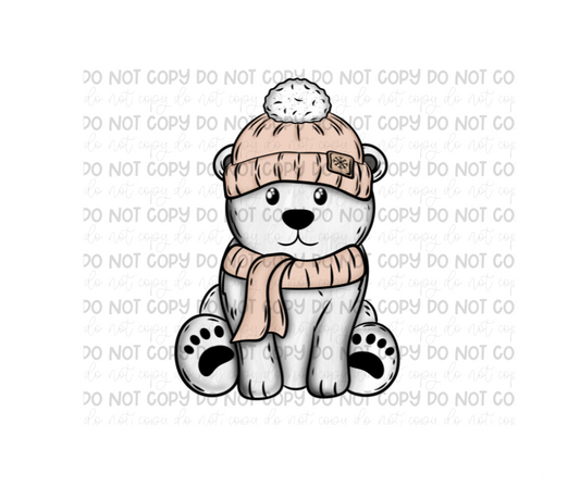 Beanie Polar Bear-Ready to Press Transfer