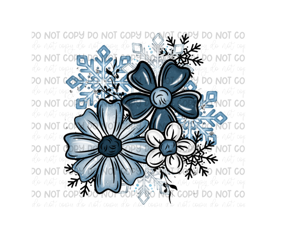 Winter Florals-Ready to Press Transfer