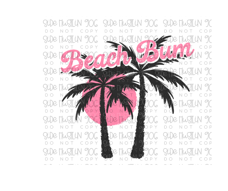 Beach Bum Pink-Ready to Press Transfer