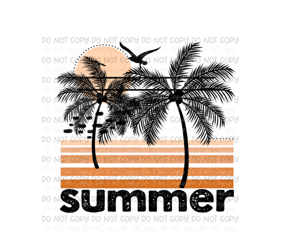 Summer peach-Ready to Press Transfer