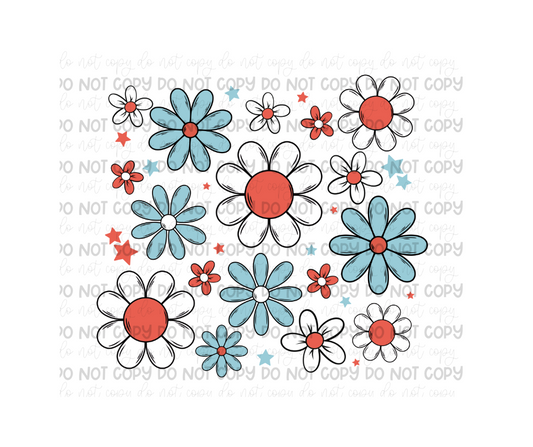 4th of July flower grid-Ready to Press Transfer