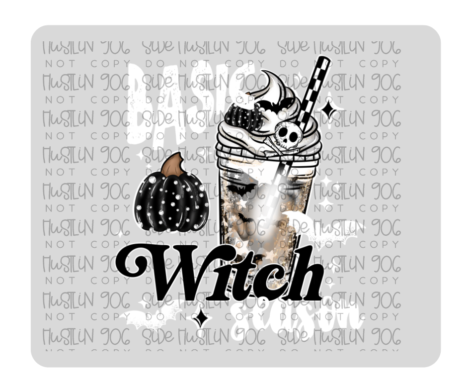 Basic Witch Season White Outlines-Ready to Press Transfer