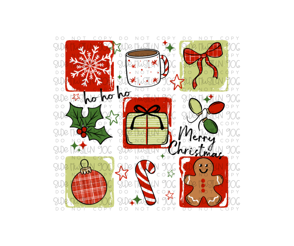 Christmas Collage-Ready to Press Transfer