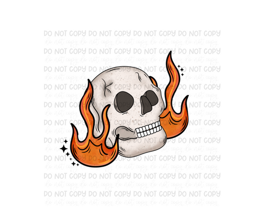 Everything is fine Skull-Ready to Press Transfer