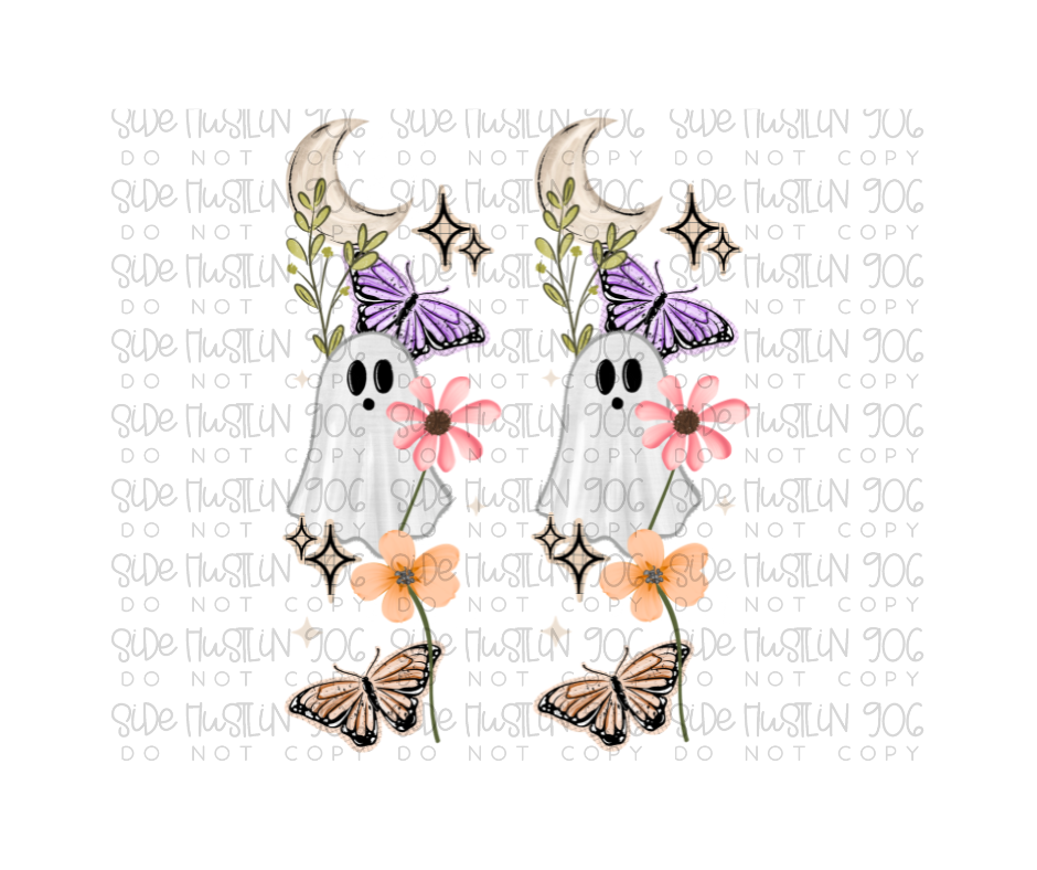 Spring Floral Ghost Sleeve-Ready to Press Transfer