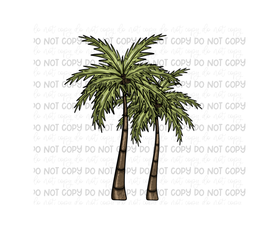 Palm tree-Ready to Press Transfer