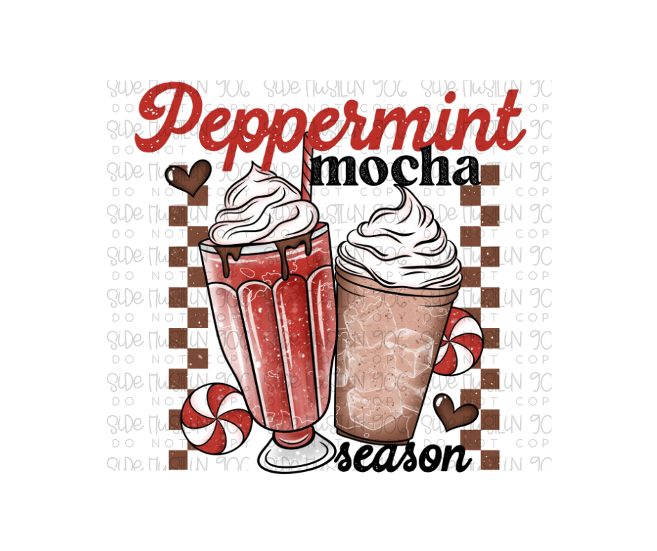 Peppermint Mocha-Ready to Press Transfer