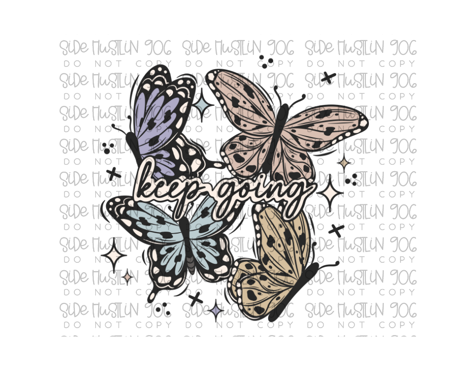 Keep Going full color-Ready to Press Transfer