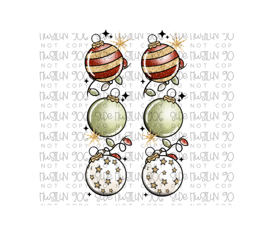 Holly Jolly Ornaments Sleeve-Ready to Press Transfer