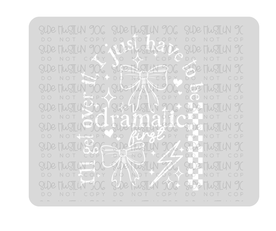 Dramatic Bows Single Color White-Ready to Press Transfer