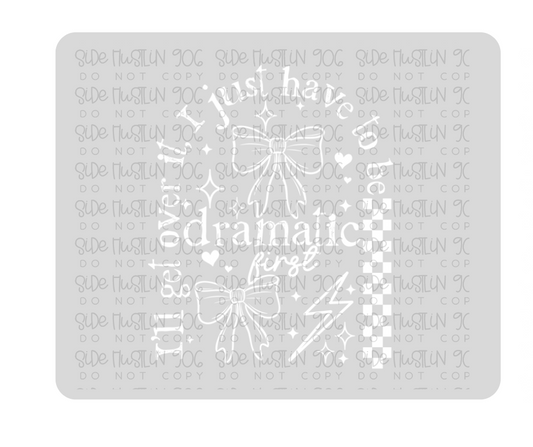 Dramatic Bows Single Color White-Ready to Press Transfer