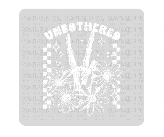 Unbothered White Single Color-Ready to Press Transfer