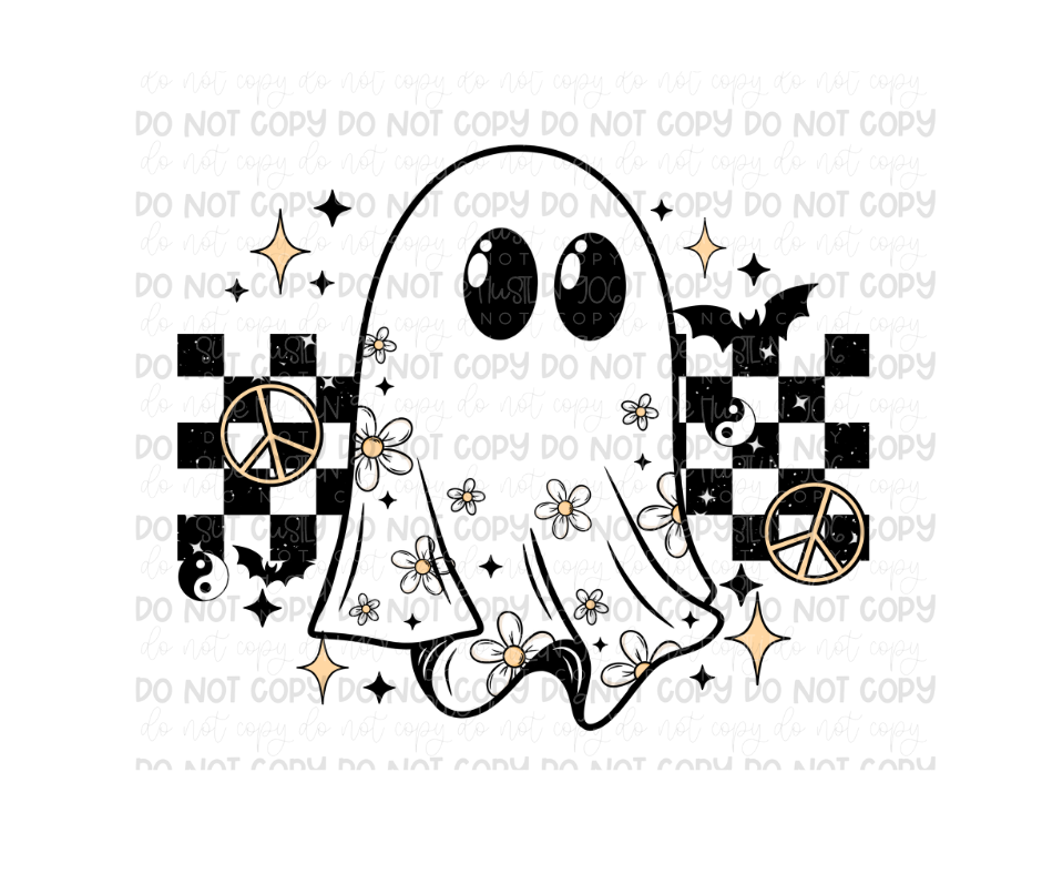 Daisy Checker Ghost-Ready to Press Transfer